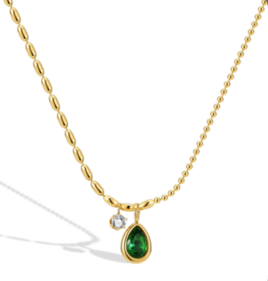 GREEN DROP necklace