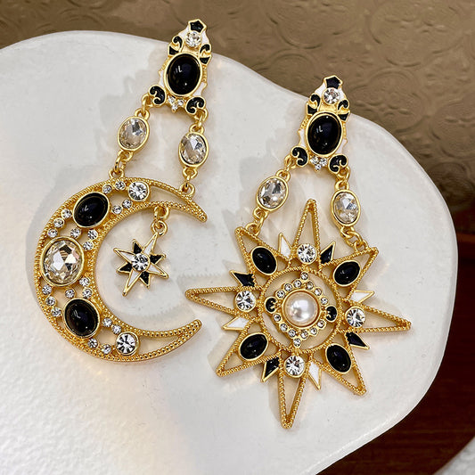 THE ROYAL SUN AND MOON 925 silver earring