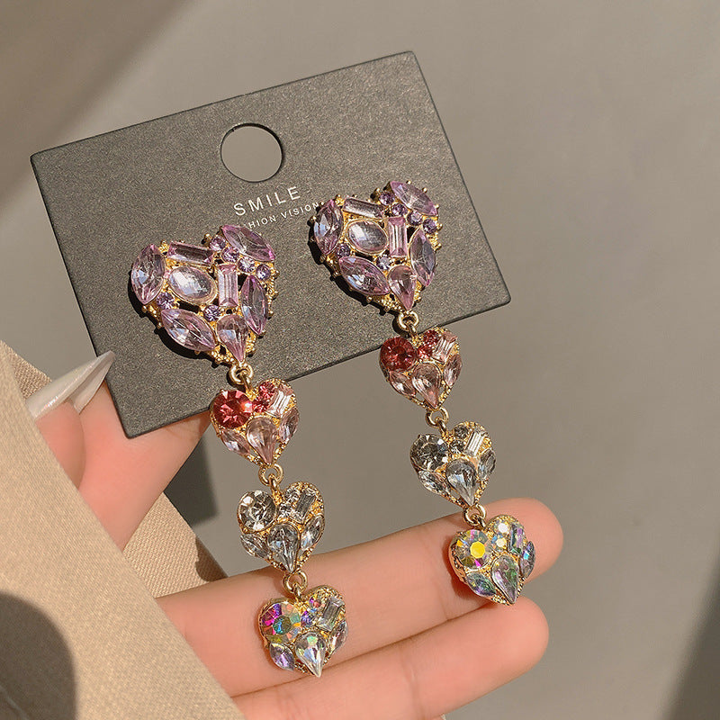THE CRYTAL HEART 925 silver earring