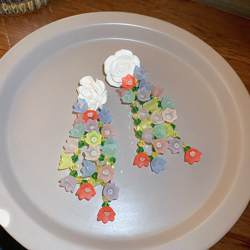 PESTAL FLORAL 925 silver earring
