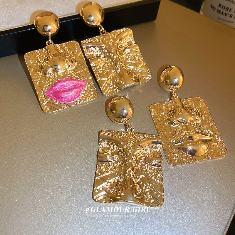 ASYMMETRICAL GIRLY ROYALE 925 silver earring