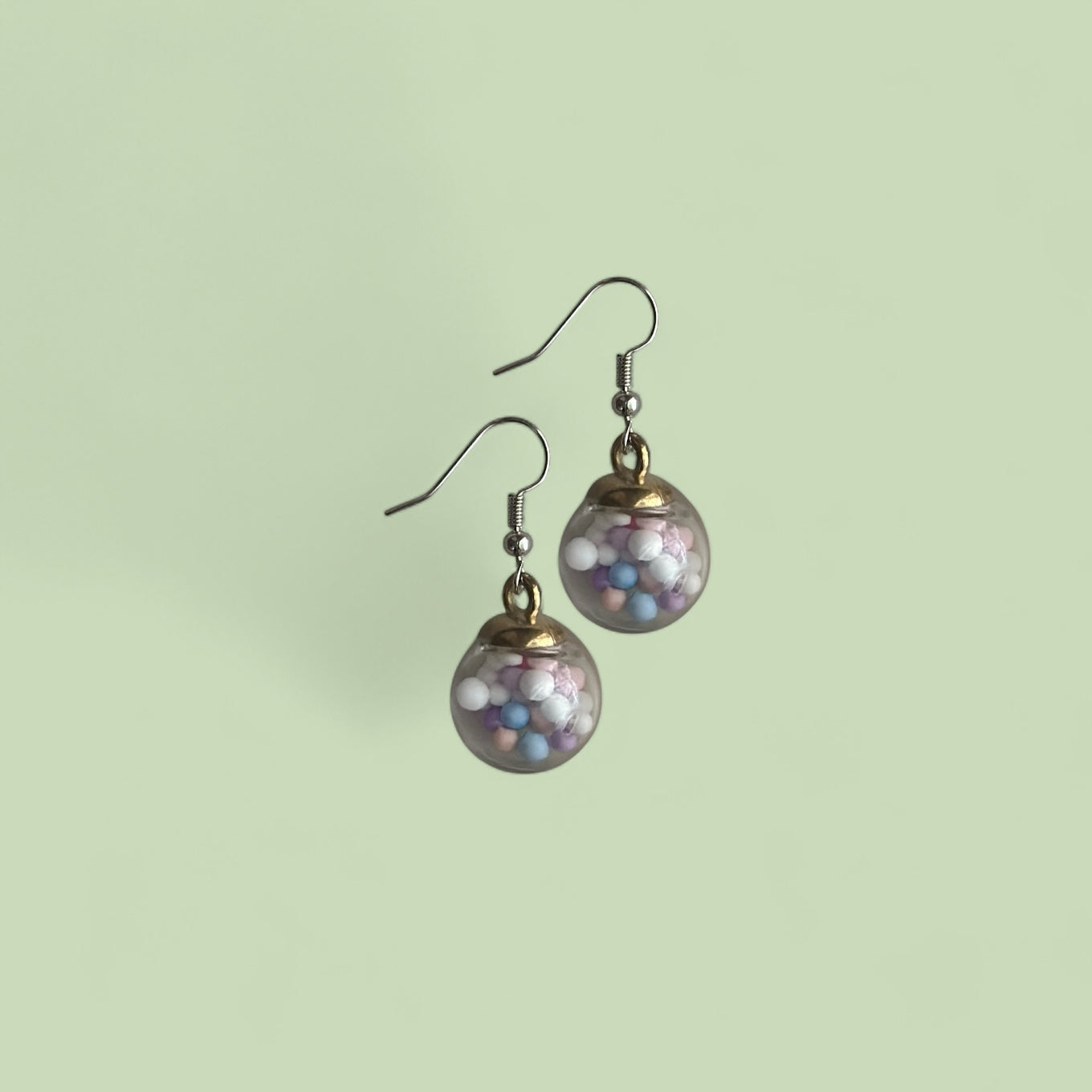 Glass ball earrings