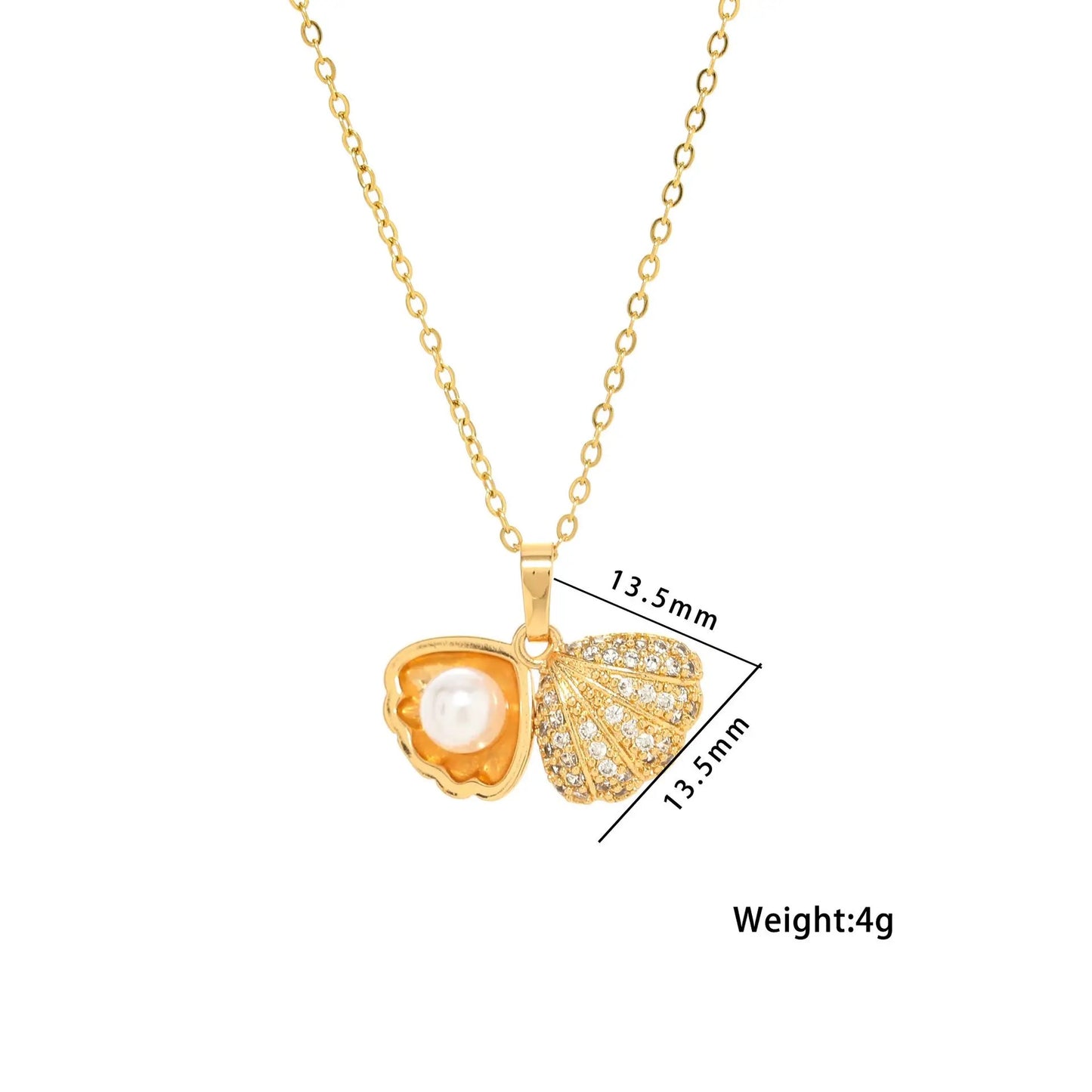 SHELL PEARL necklace