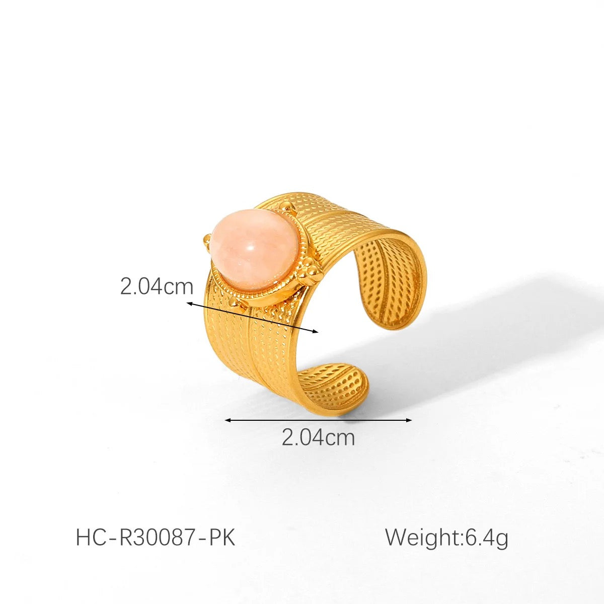 Rose quartz aesthete ring