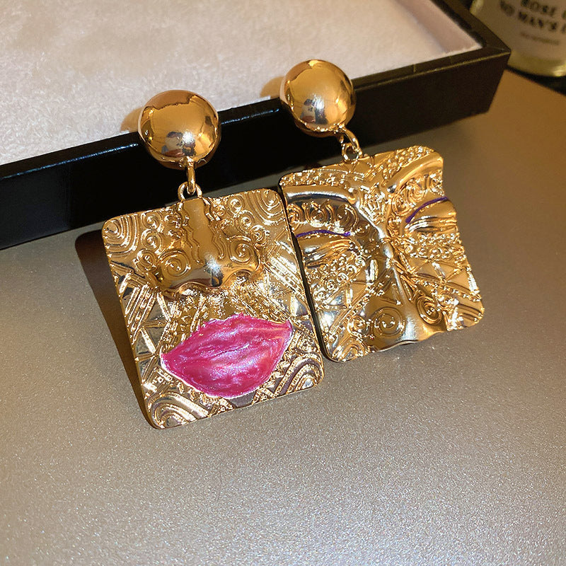 ASYMMETRICAL GIRLY ROYALE 925 silver earring