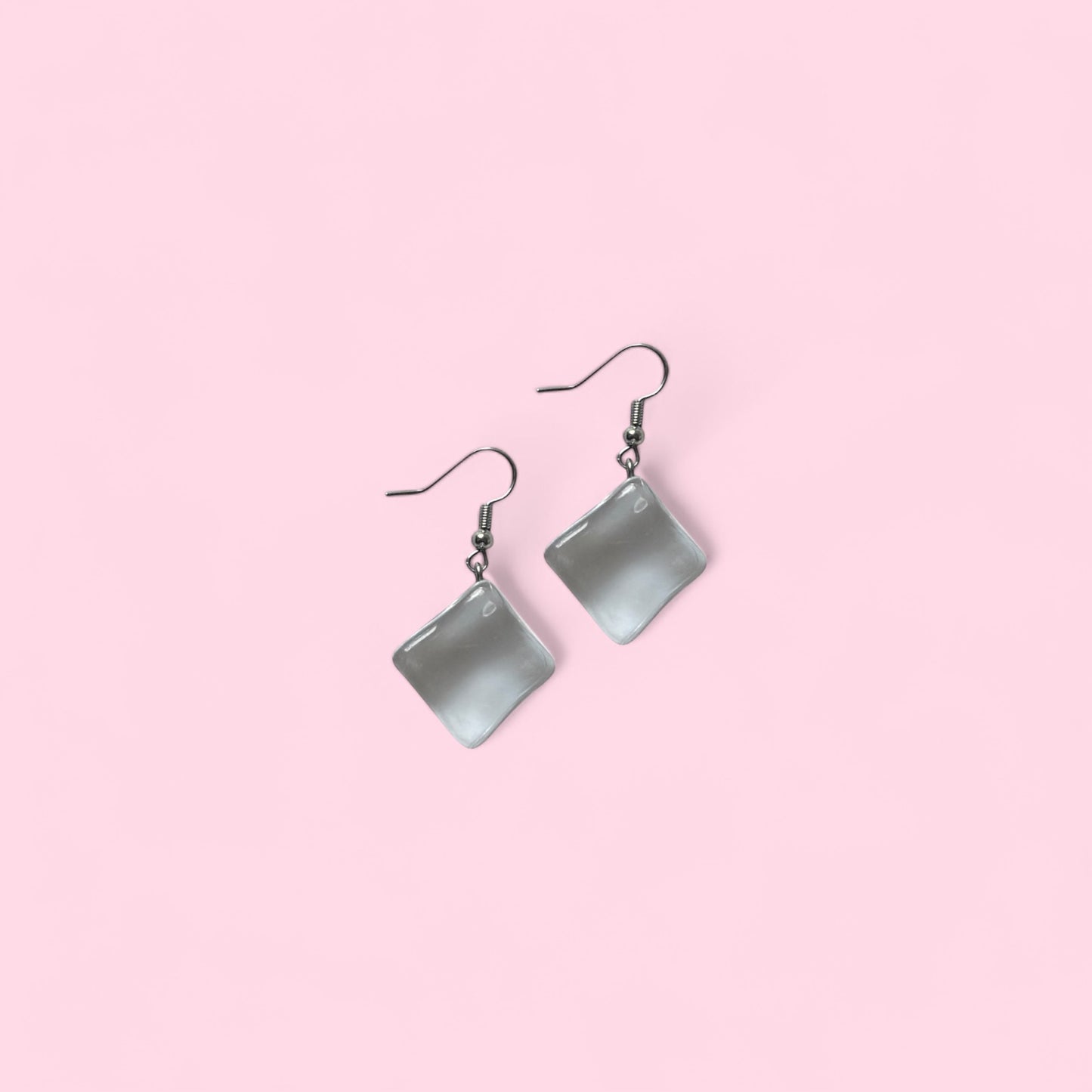 Ice cube 3d earring