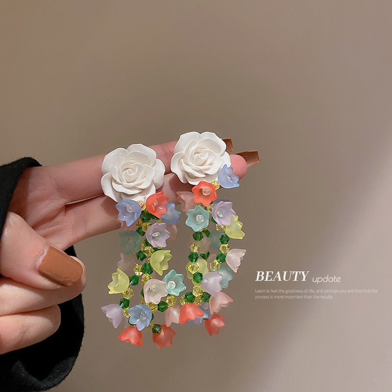 PESTAL FLORAL 925 silver earring