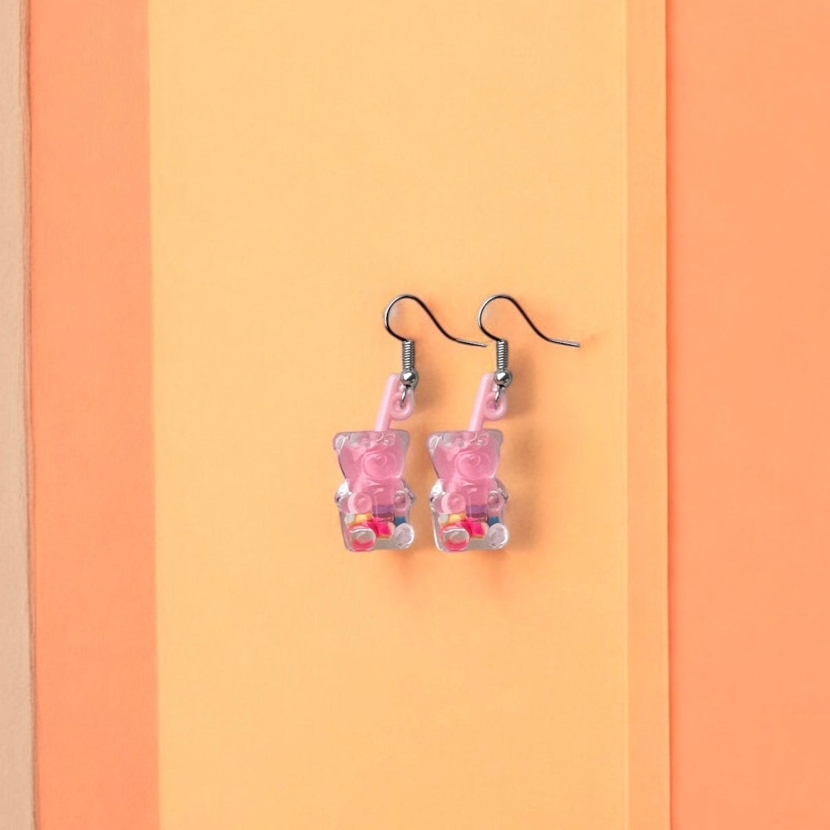 Bear jar drink earrings