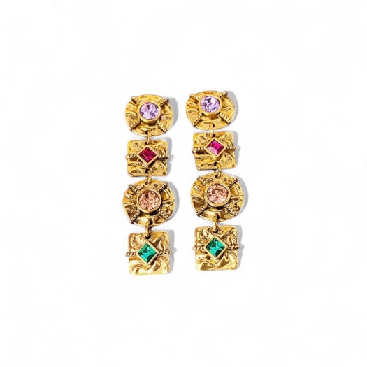 GEOMETRIC VINTAGE ROYALE 925 silver earring