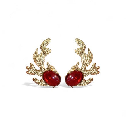 ROYAL RED ROOT 925 silver earring