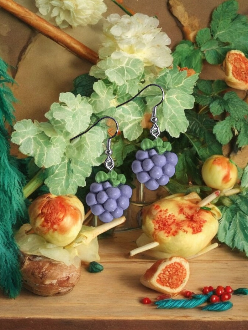 Grape earrings