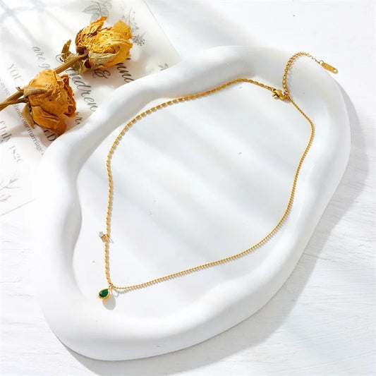 GREEN DROP necklace