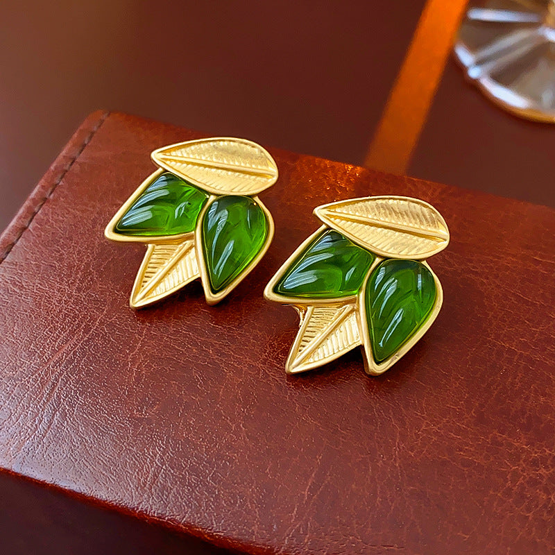 LUSTROUS LEAVES 925 silver earring