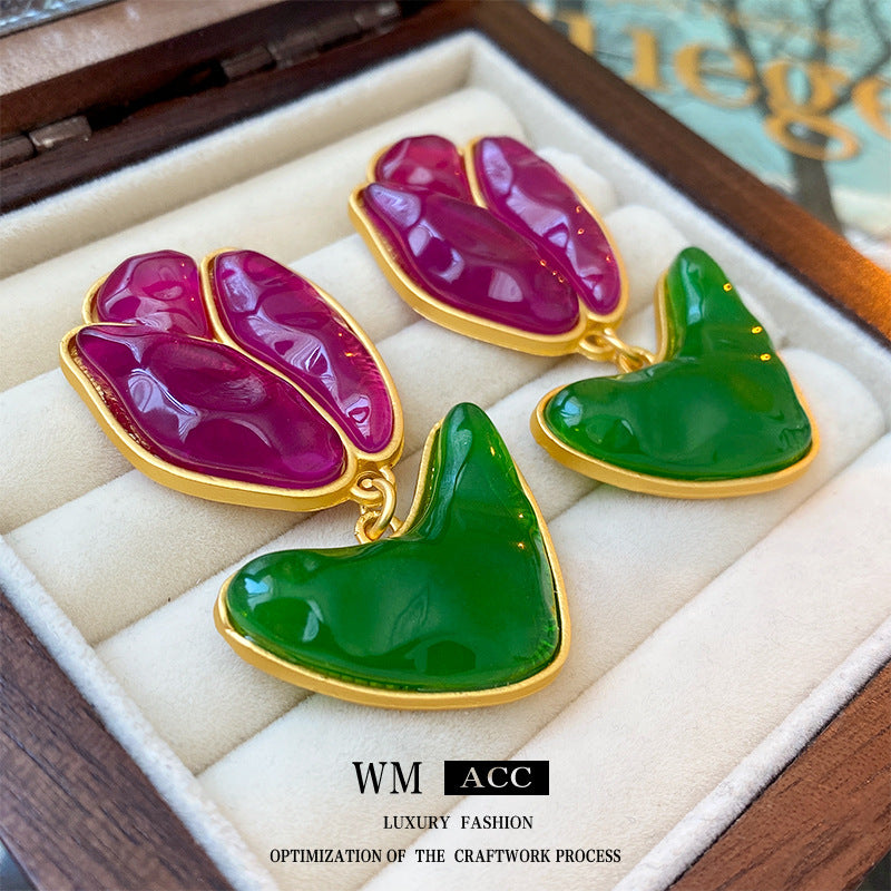 TULIP ROYALE  925 silver earring