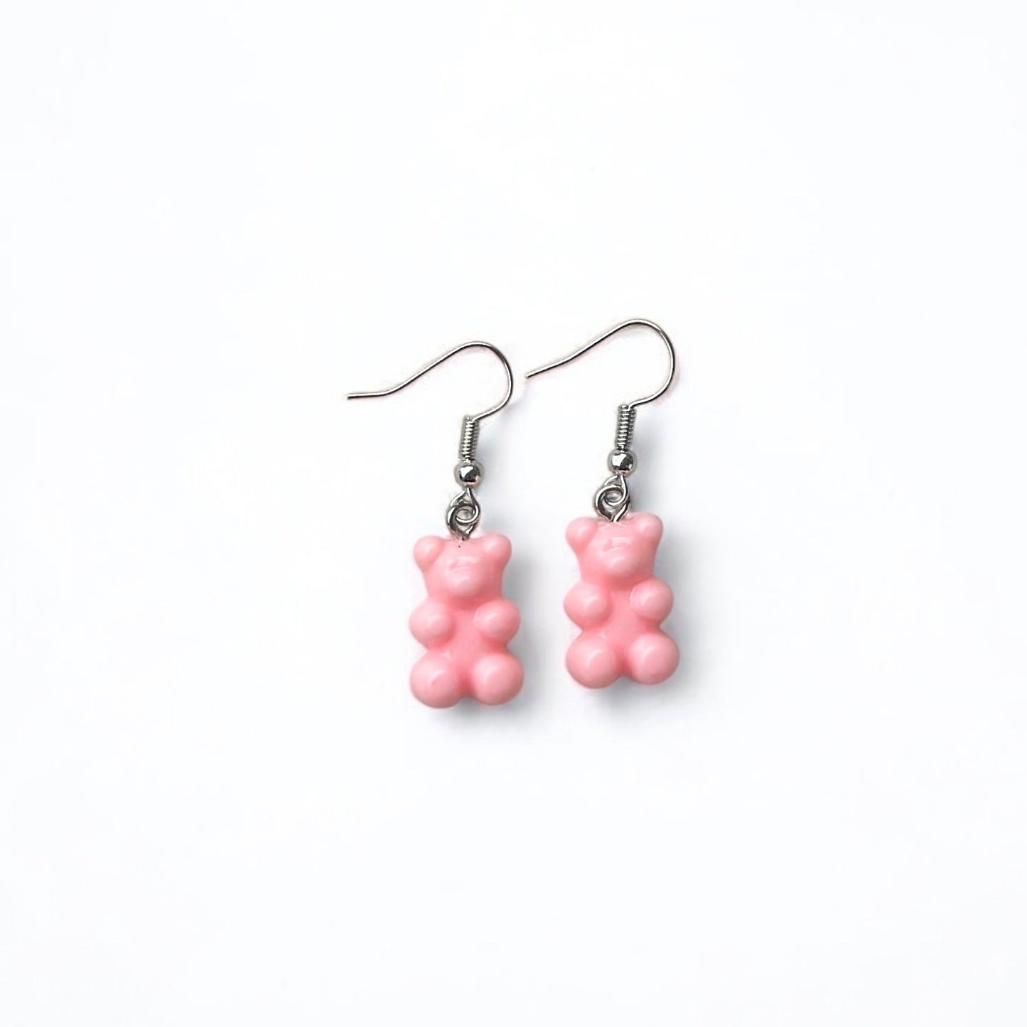 Pink gummy bear earrings