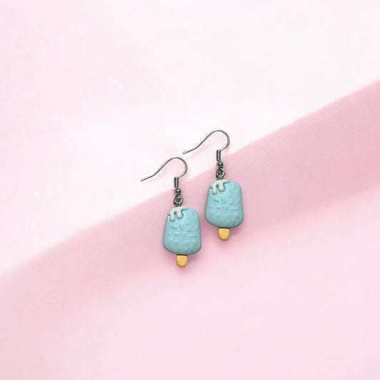 Blue ice cream earring