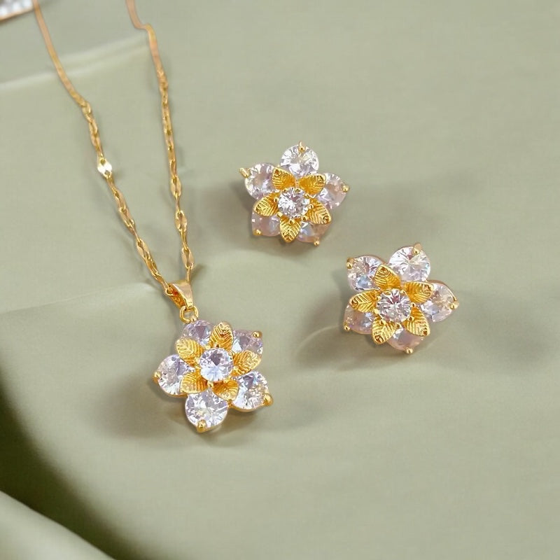 FLORAL NECKLACE SET