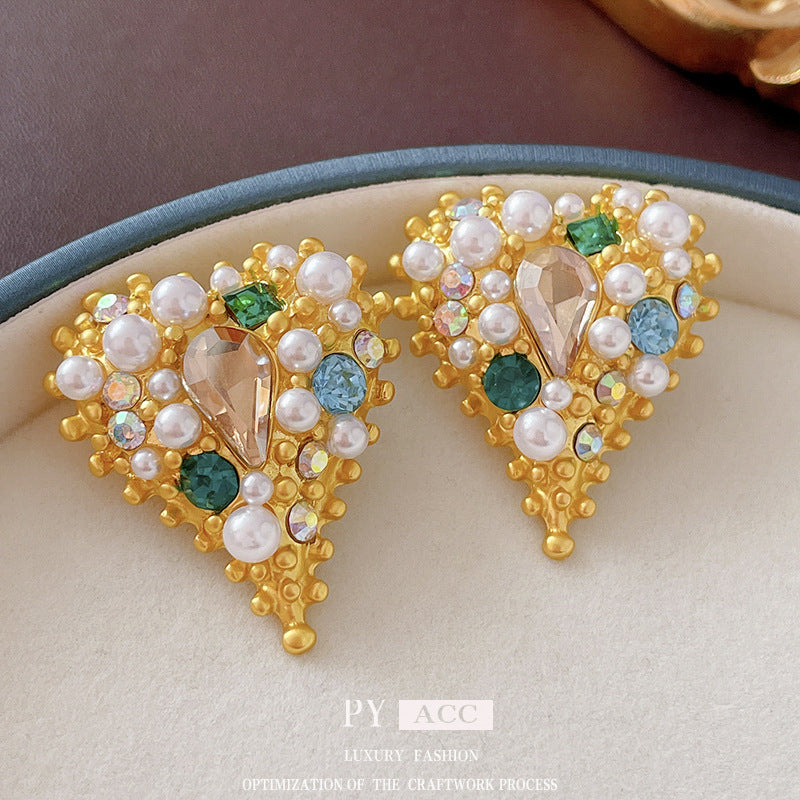 STONE HEART ROYALE 925 silver earring