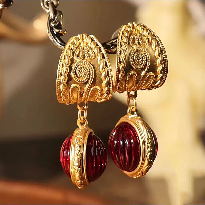 BROWN STONE ROYALE 925 silver earring
