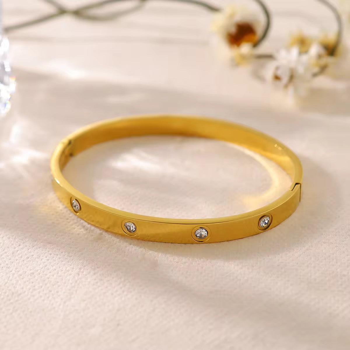 Formal stone bracelet