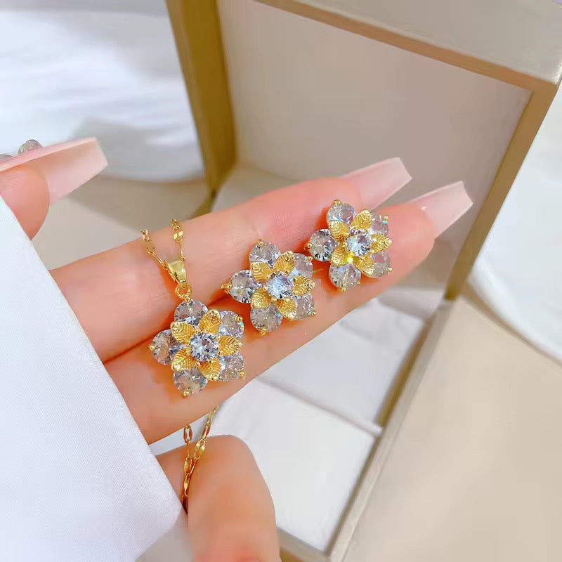 FLORAL NECKLACE SET