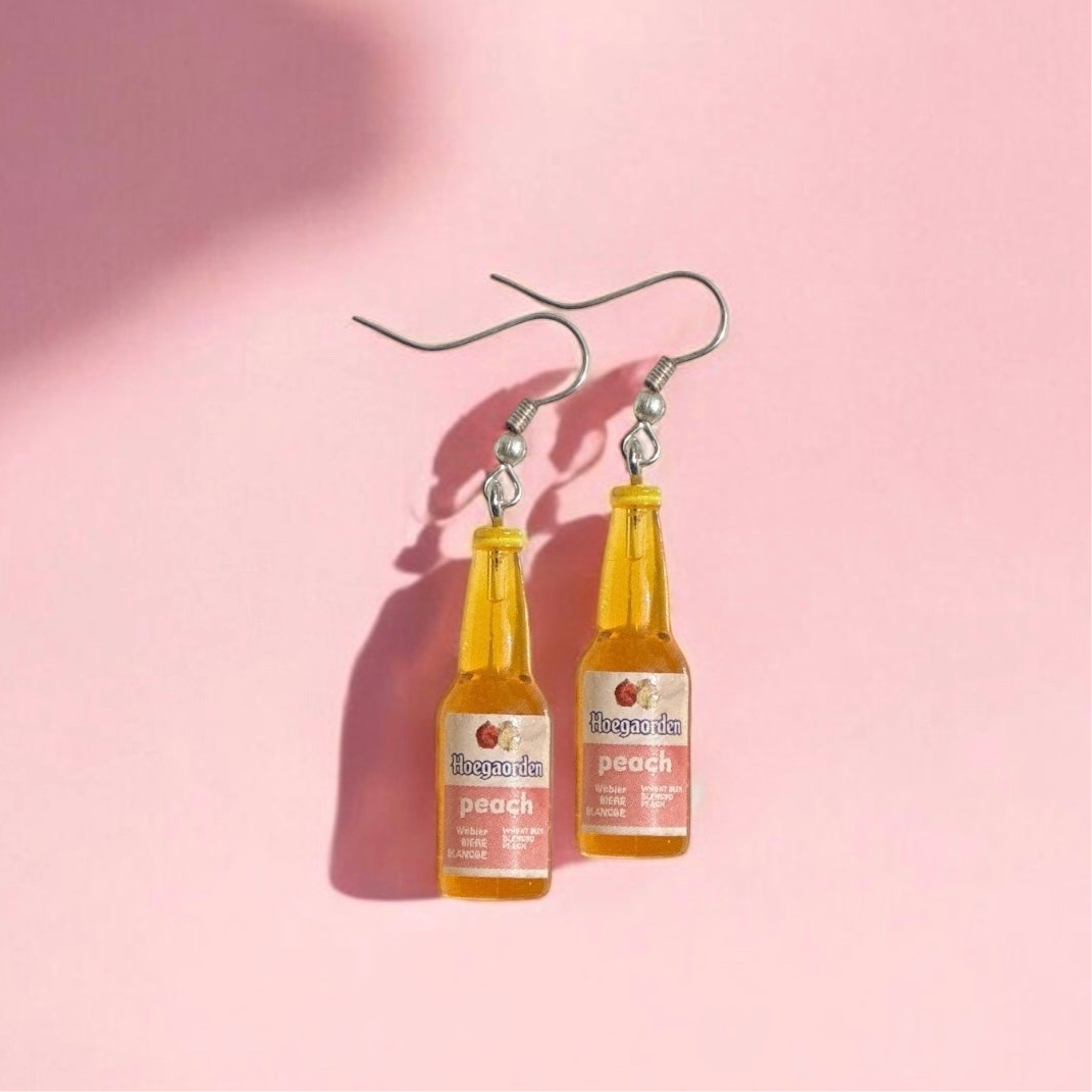 Orange drink earrings