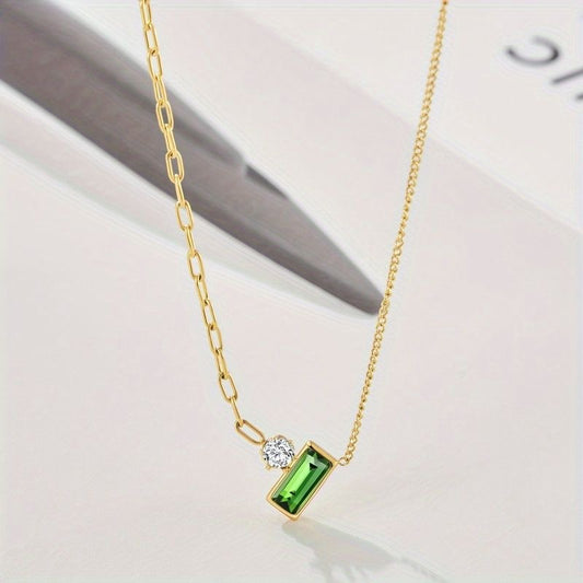 GREEN SQUARE necklace
