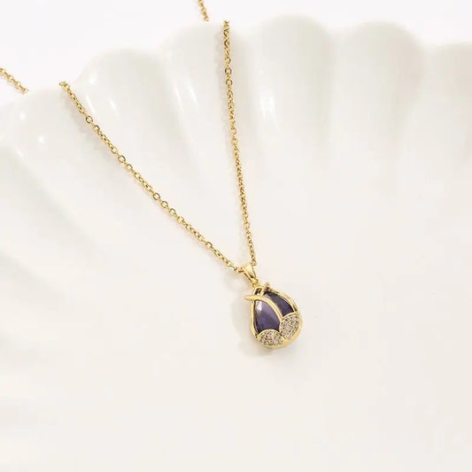 PURPLE LOTUS necklace