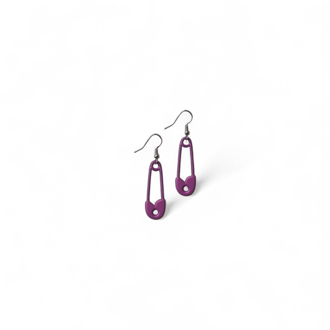 Purp pin earrings