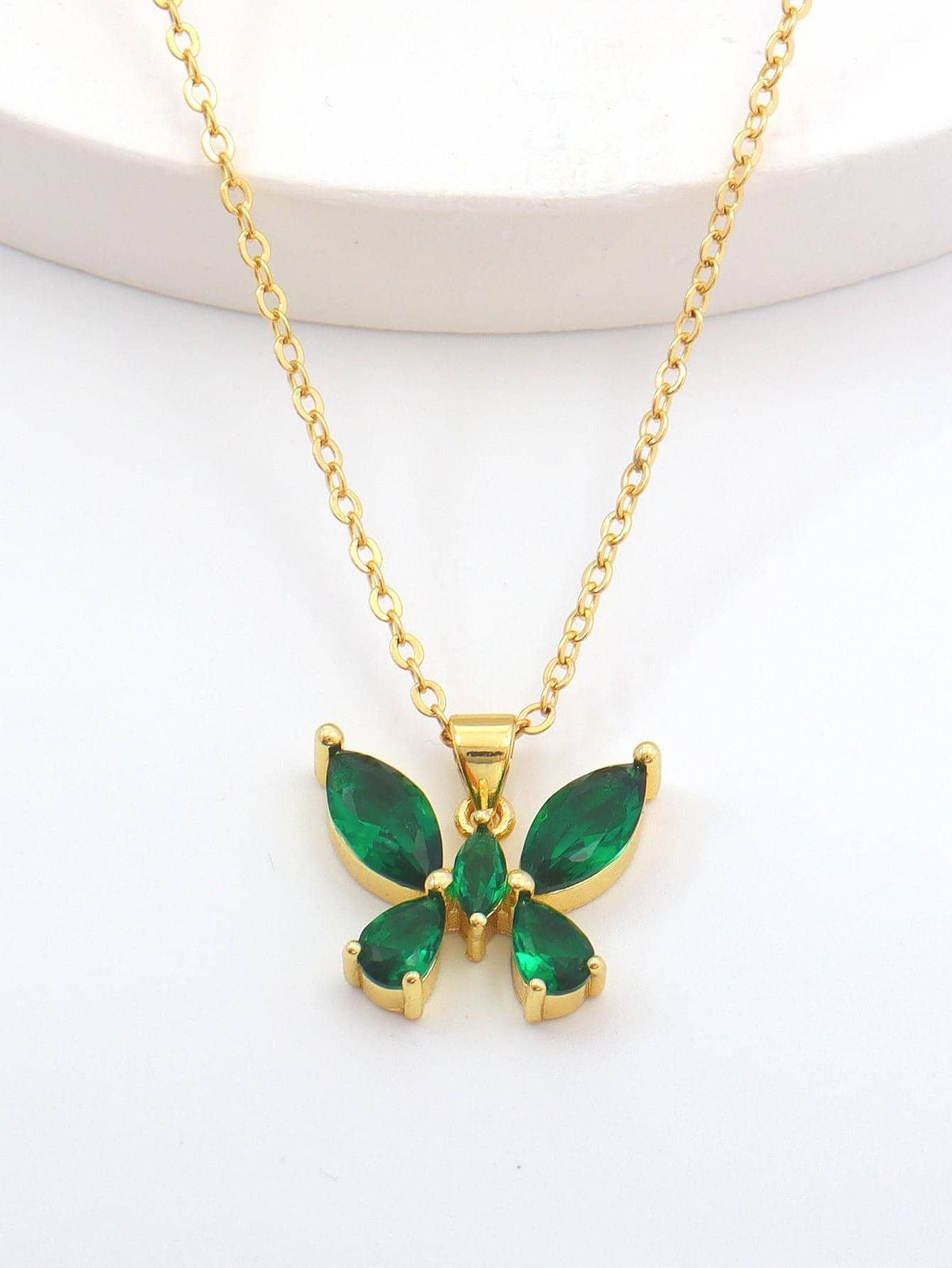 GREEN BUTTERFLY necklace