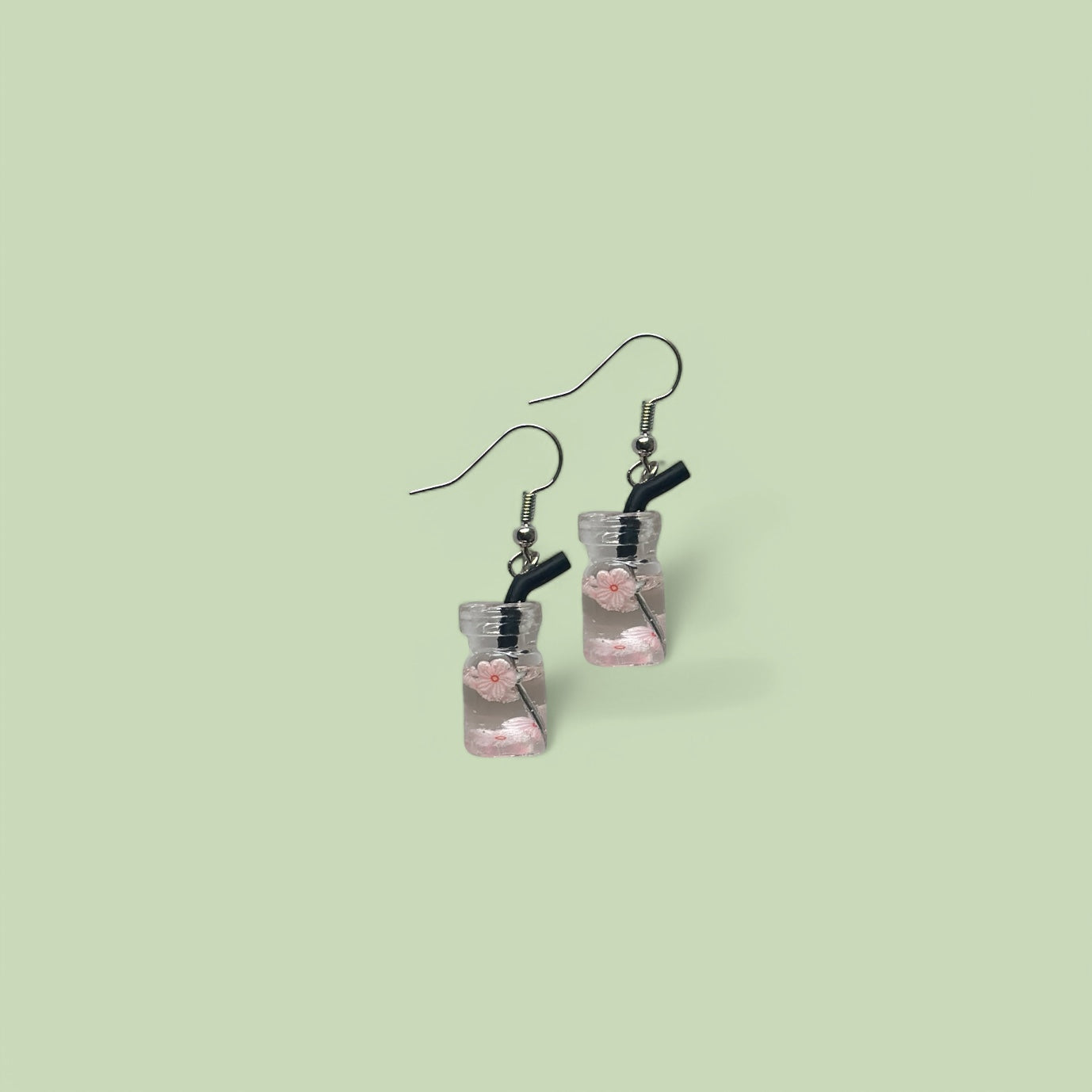 Floral drink earrings