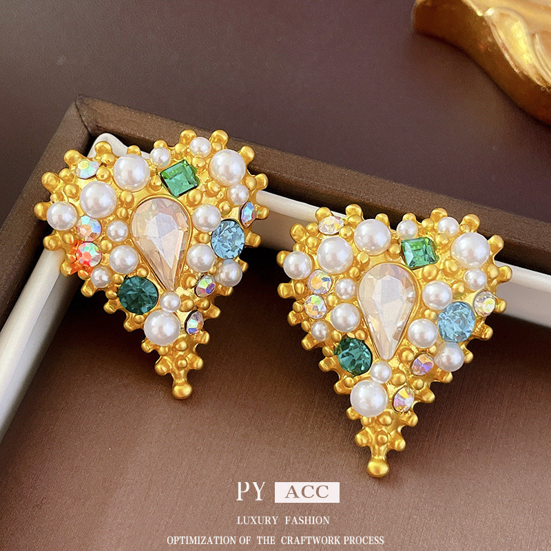 STONE HEART ROYALE 925 silver earring