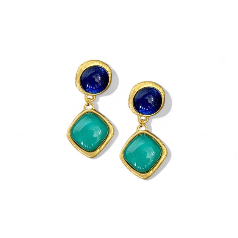 ELEGANT BLUE 925 silver earrings