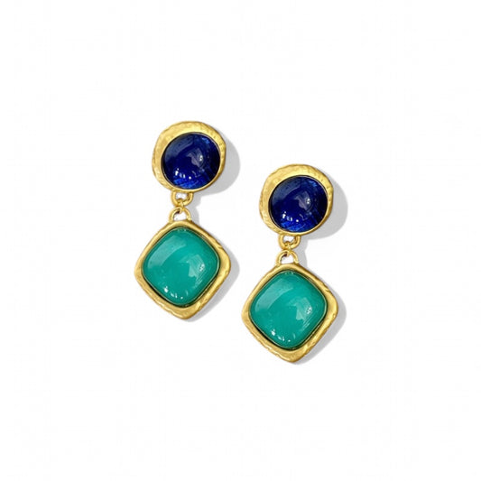 ELEGANT BLUE 925 silver earrings