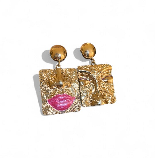 ASYMMETRICAL GIRLY ROYALE 925 silver earring