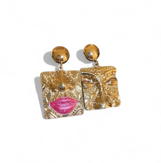 ASYMMETRICAL GIRLY ROYALE 925 silver earring