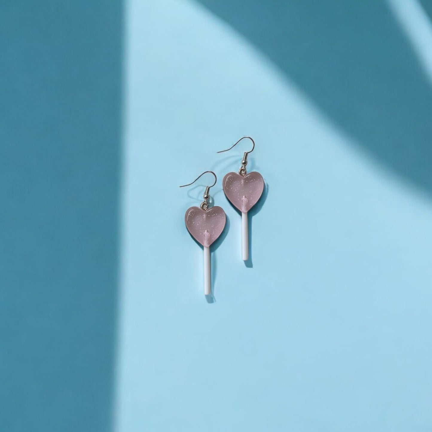 Heart lollipop earrings