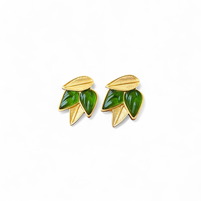 LUSTROUS LEAVES 925 silver earring