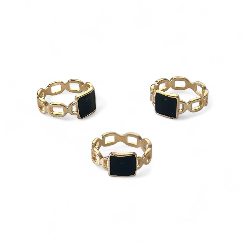 Black square ring