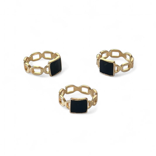 Black square ring