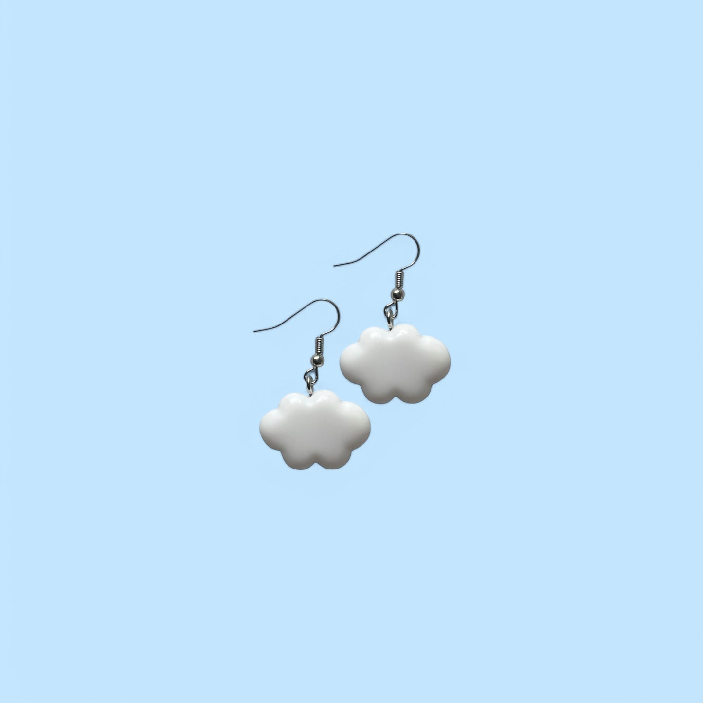 White cloud earrings