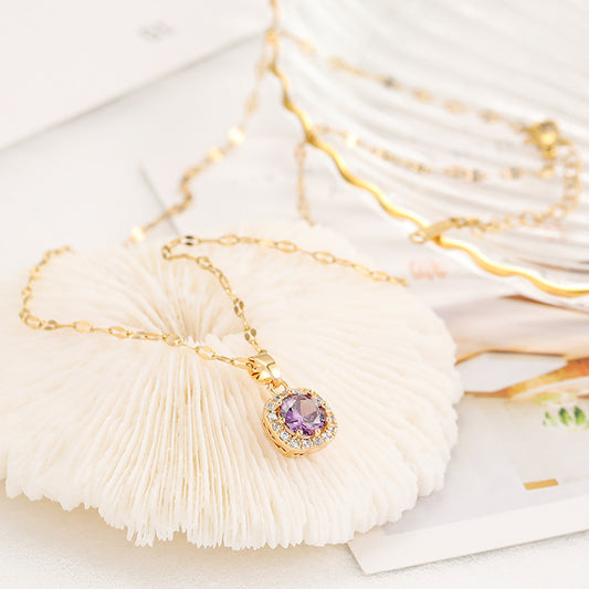 PURPLE DIAMOND necklace
