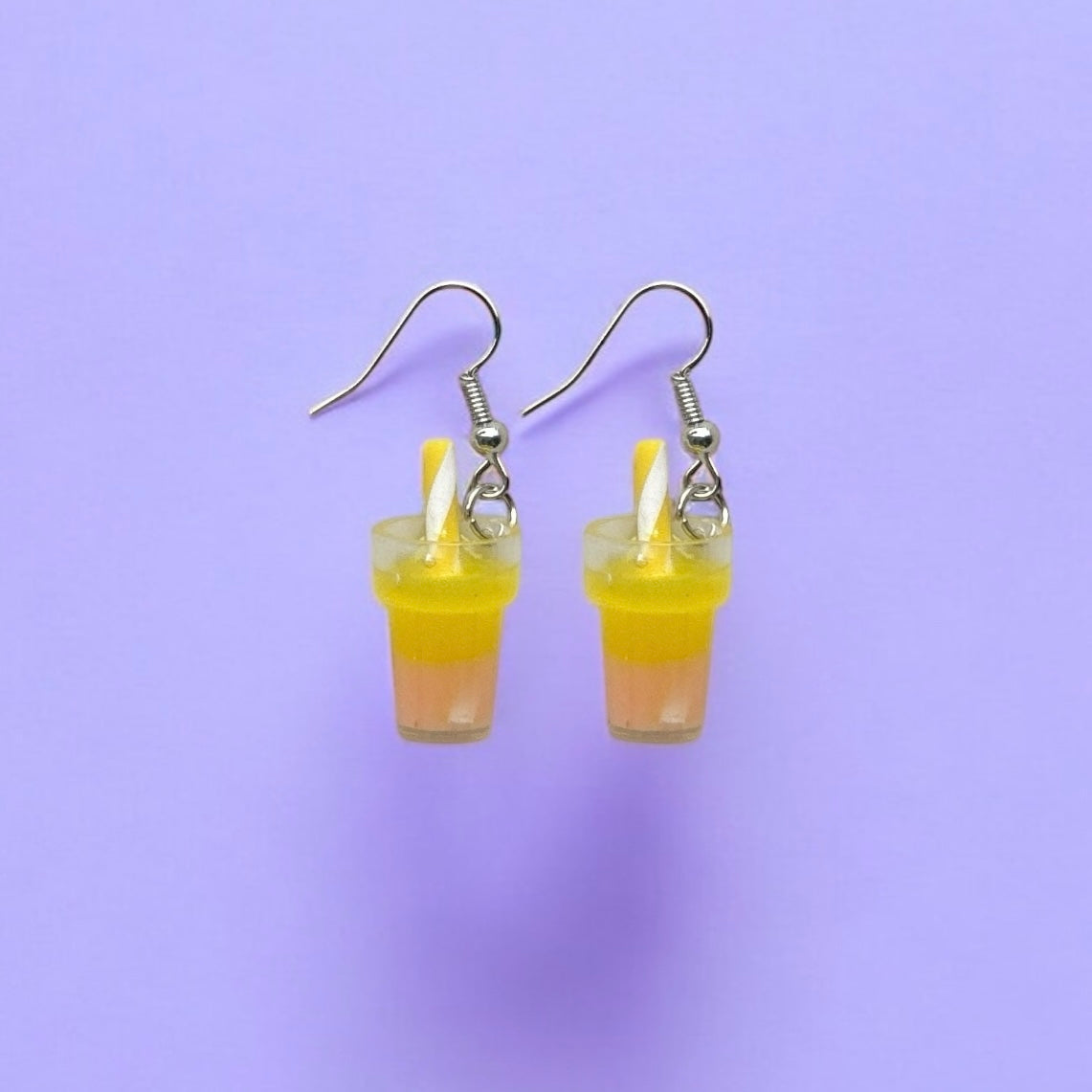 Peach yellow earrings