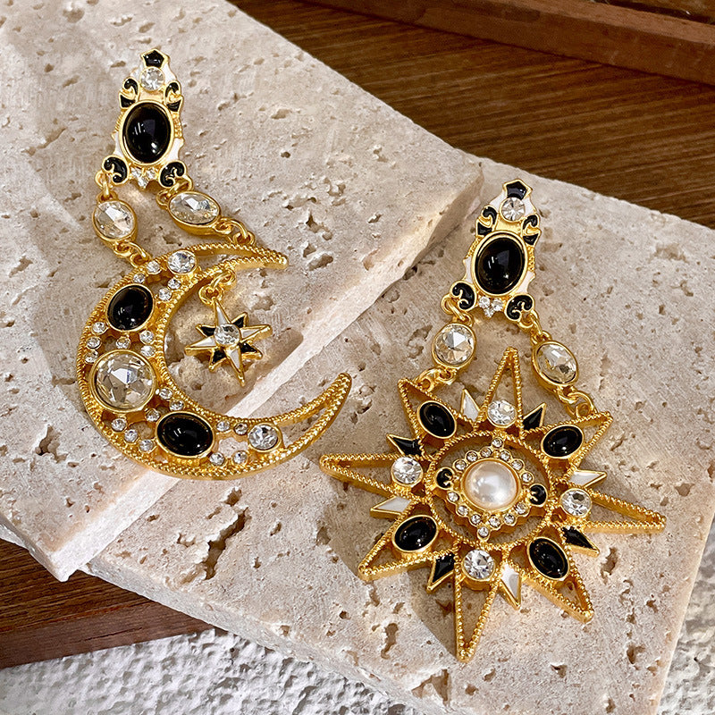 THE ROYAL SUN AND MOON 925 silver earring