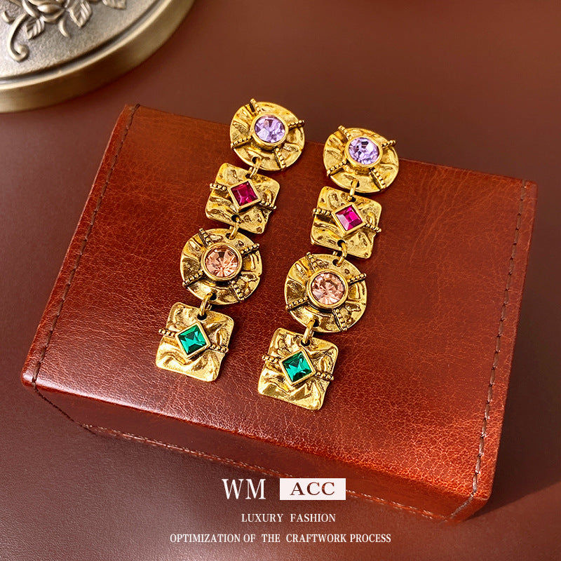 GEOMETRIC VINTAGE ROYALE 925 silver earring