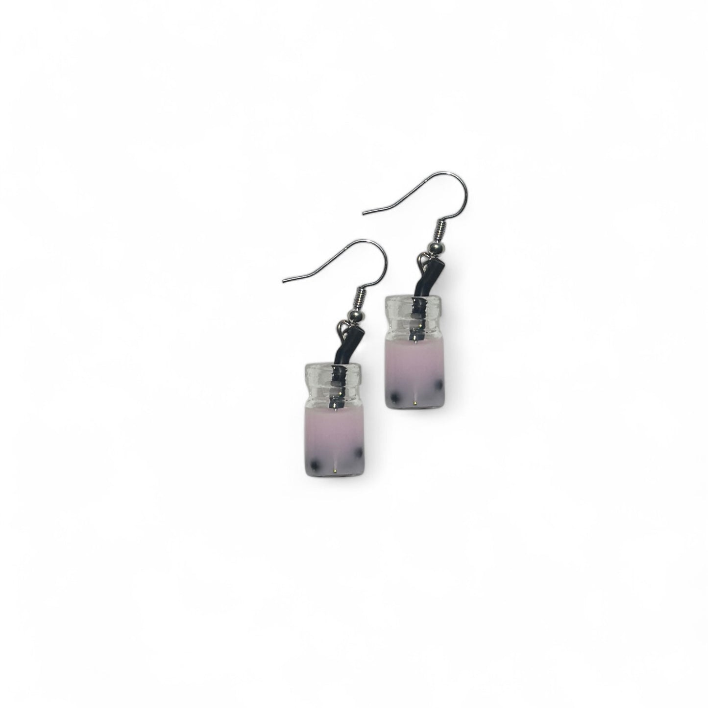 Boba purple drink earring