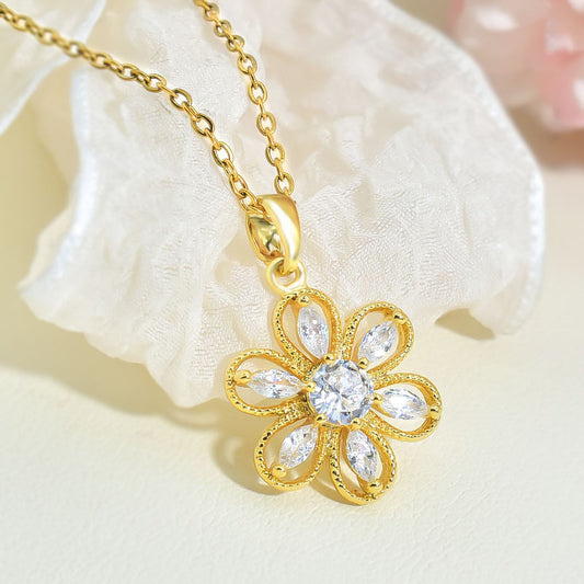 STONE FLOWER necklace