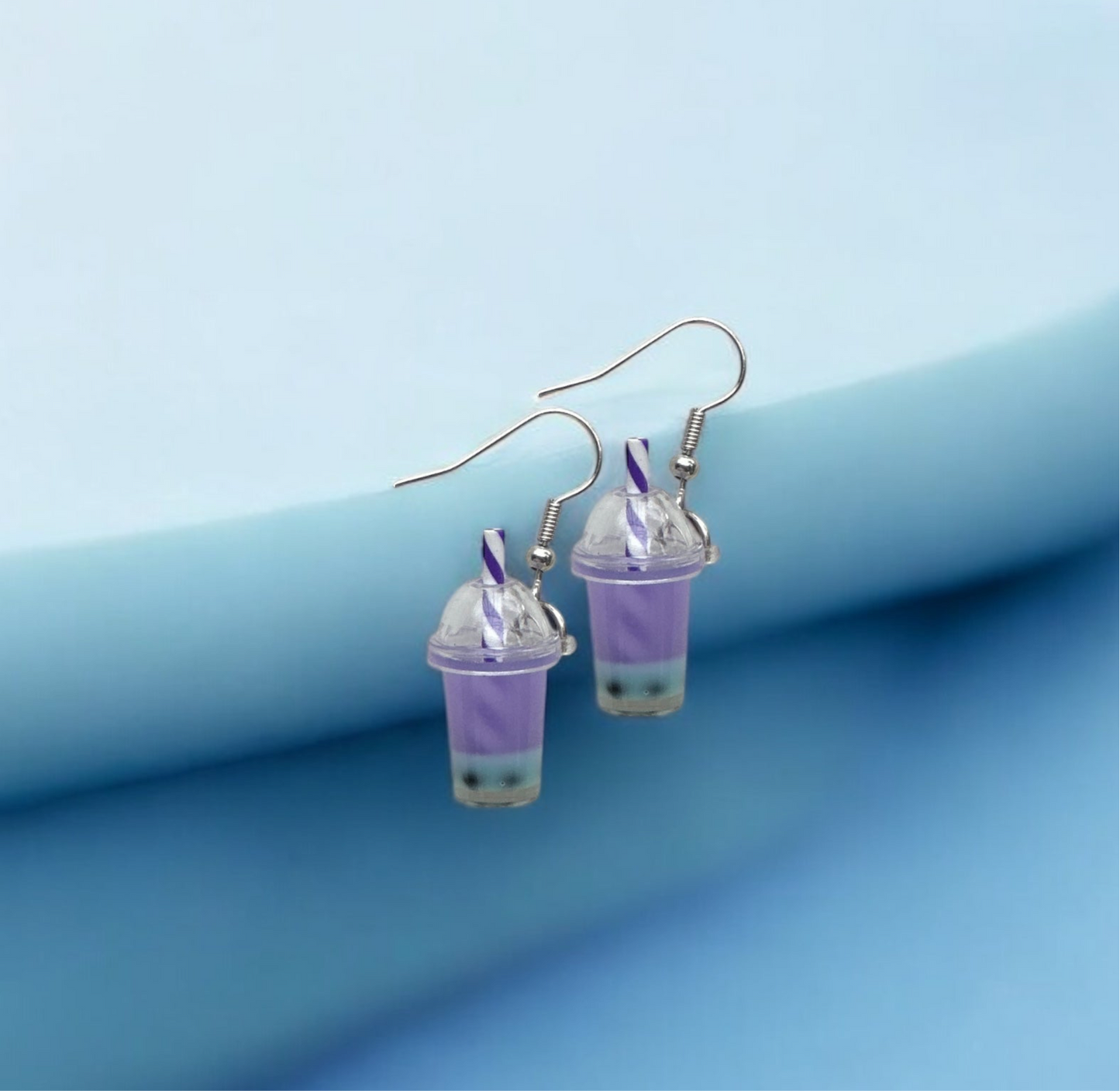Boba drink earrings