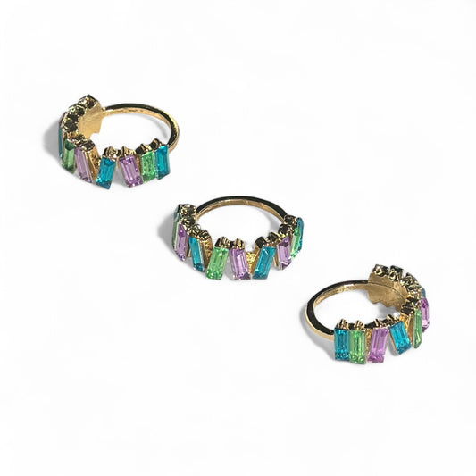 Multicolour stone ring