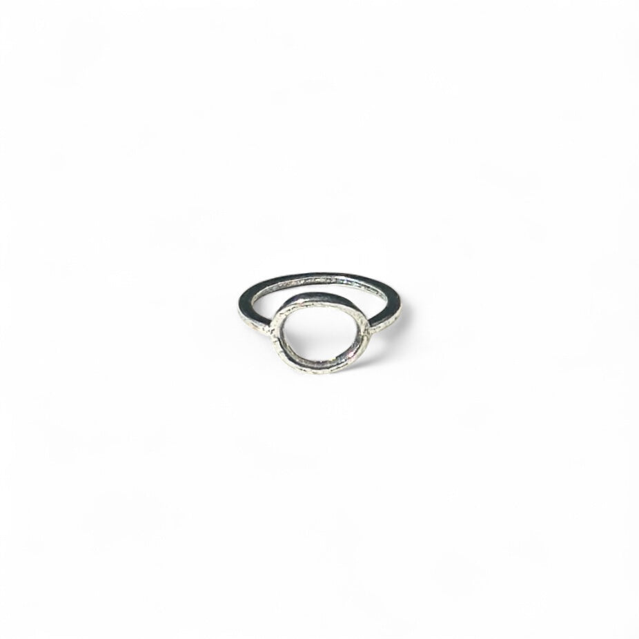 Silver circle tiny